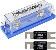 High Quality 1/0/4/8 Gauge ANL Fuse Holder + 2/4/10 Pack Nickel 100-500 Amp Fuse The Wires Zone