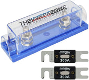 High Quality 1/0/4/8 Gauge ANL Fuse Holder + 2/4/10 Pack Nickel 100-500 Amp Fuse The Wires Zone