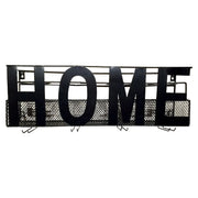 Home Wall Mounted Hanging Wine Rack & Cork Holder for 4 Bottles and 4 Wine Glasses The Wires Zone