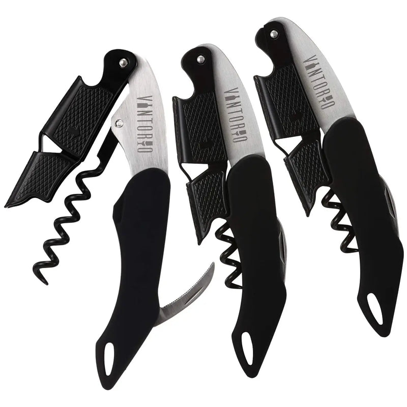 Home Wall Mounted Hanging Wine Rack with Ergonomic Rubber Grip Waiters Corkscrew Wine Key The Wires Zone