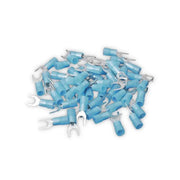 Install Bay BNST10  Blue Nylon Spade Terminals 16-14 Gauge #10 Stud - 100-Pack The Install Bay