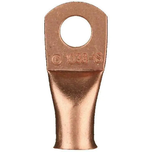 Install Bay CUR20516 2/0 Gauge 5/16" Copper Uninsulated Ring Terminal (5 Pack) The Install Bay