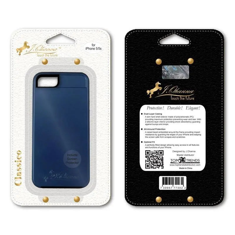 J. Ohanna Shock Absorbent Durable Dark Blue Smart Case for iPhone 5/5s Others
