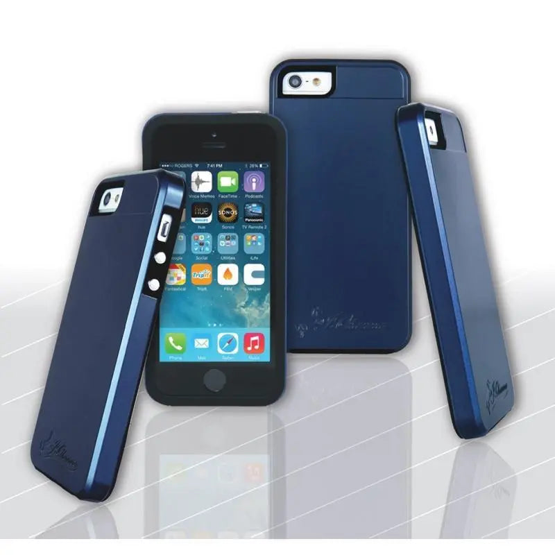 J. Ohanna Shock Absorbent Durable Dark Blue Smart Case for iPhone 5/5s Others