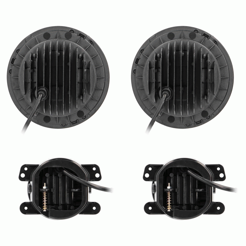 Metra JP-707RGBKT Chasing Halo LED 7" Headlights & 4" Fog Lights w/ Controller Jeep Vehicles