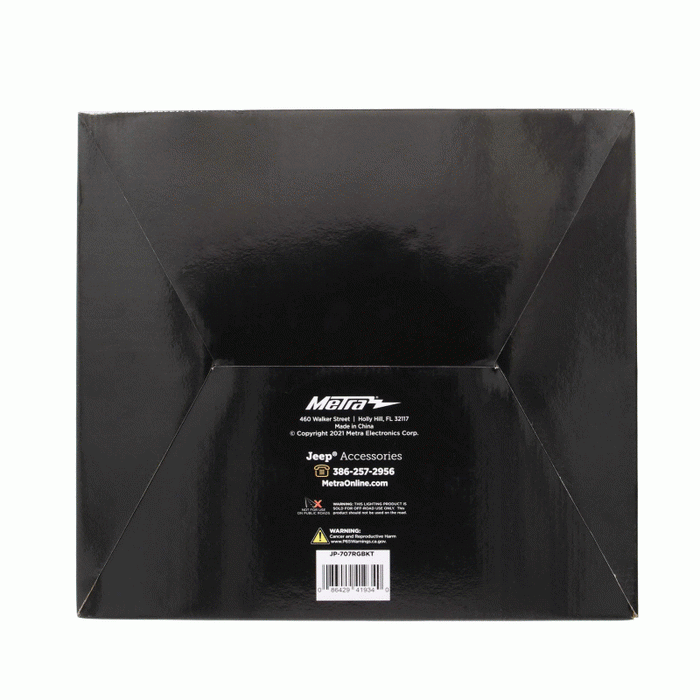 Metra JP-707RGBKT Chasing Halo LED 7" Headlights & 4" Fog Lights w/ Controller Jeep Vehicles