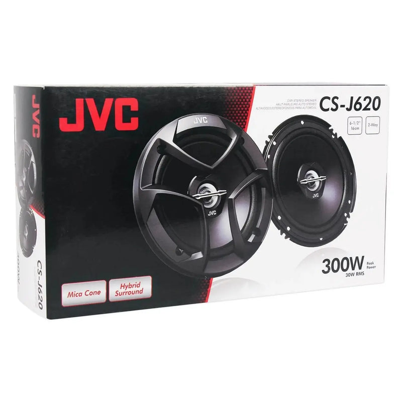 JVC CS-J620 300W Peak / 30W RMS 6.5" CS Series 2-Way Coaxial Car Speakers (Pair) JVC
