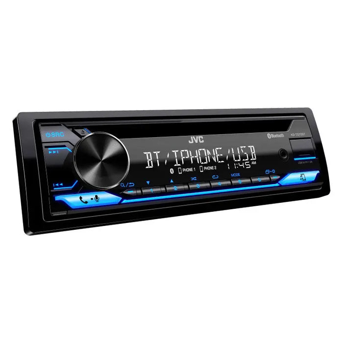 JVC KD-TD72BT Single-DIN CD USB Bluetooth AM/FM Radio 13-Band Android Iphone Control EQ Receiver Car Stereo JVC