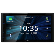 JVC KW-V66BT 6.8" Touchscreen DVD Receiver with Apple CarPlay Android Auto, Bluetooth Audio/MP3 Player/Double DIN/SiriusXM/AM/FM Car Radio JVC