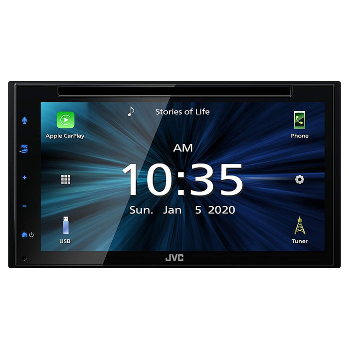 JVC KW-V66BT 6.8" Touchscreen DVD Receiver with Apple CarPlay Android Auto, Bluetooth Audio/MP3 Player/Double DIN/SiriusXM/AM/FM Car Radio JVC