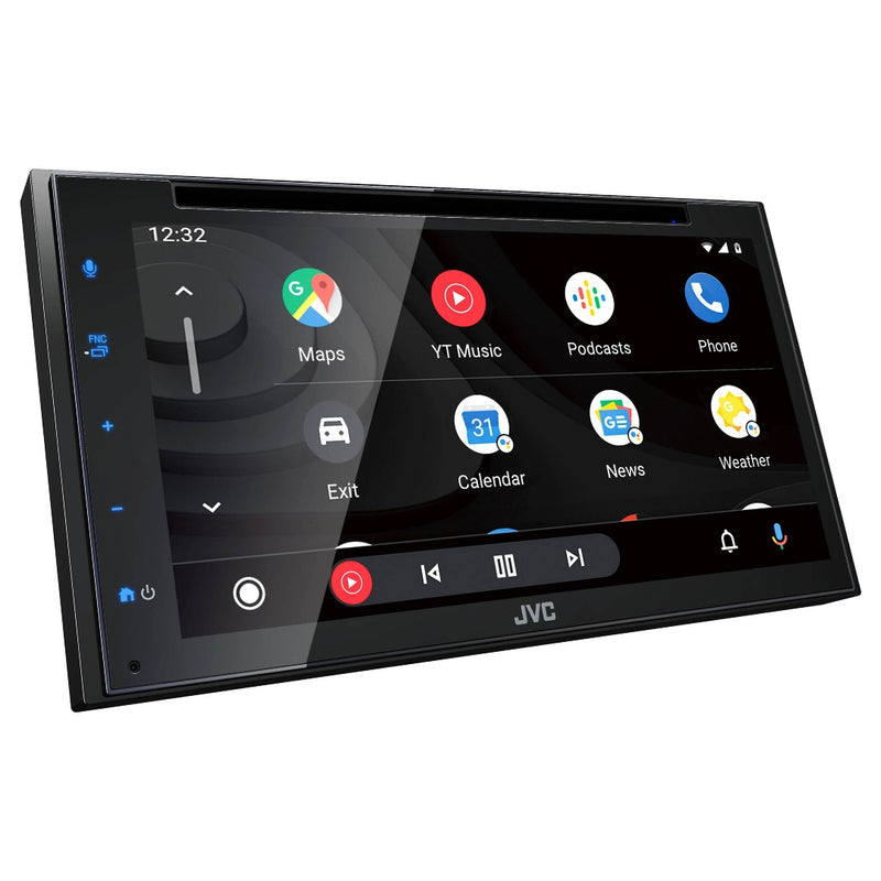 JVC KW-V66BT 6.8" Touchscreen DVD Receiver with Apple CarPlay Android Auto, Bluetooth Audio/MP3 Player/Double DIN/SiriusXM/AM/FM Car Radio JVC