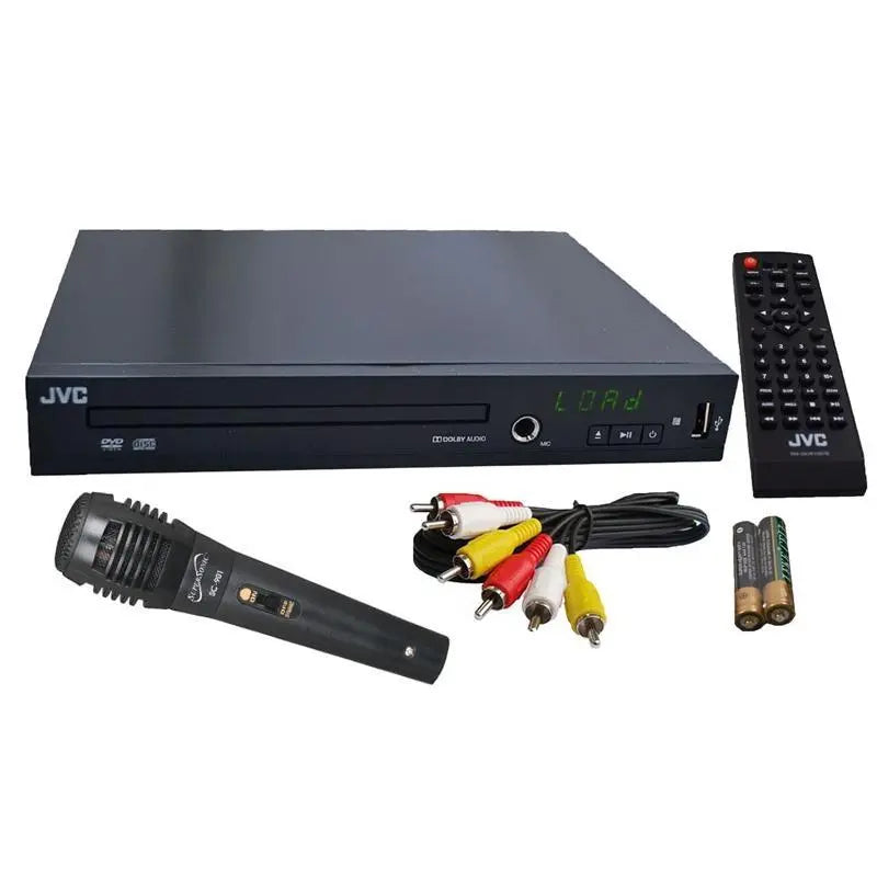 JVC Multi Region DVD Karaoke Player USB Divx Free Pro Voice Microphone JVC