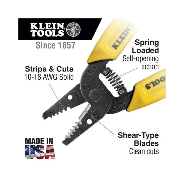 Klein Tools 11045 Wire Stripper Cutter for 10-18 Gauge AWG Solid Klein Tools
