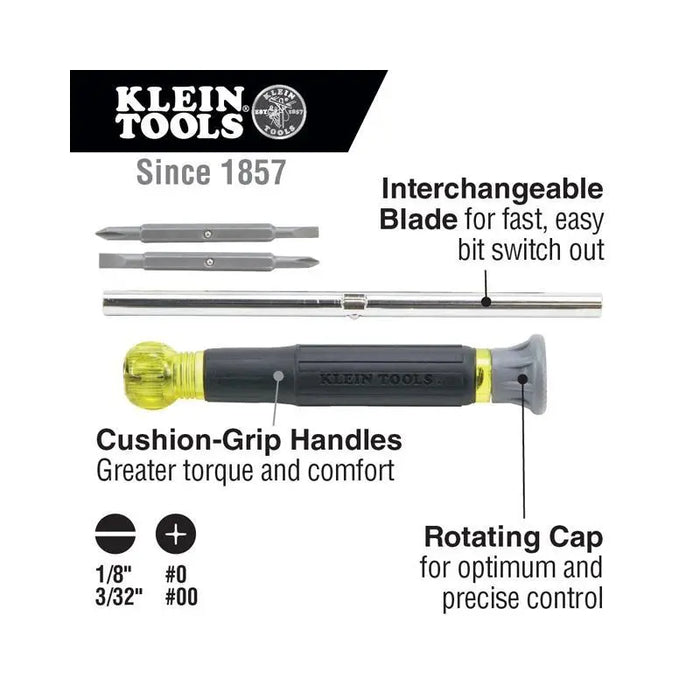 Klein Tools 32581 4-in-1 Precision Electronics Screwdriver Rotating Top Klein Tools