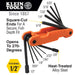 Klein Tools 70550 Pro Folding Hex Key Set SAE Sizes with 11 Extended-Reach Blades Klein Tools