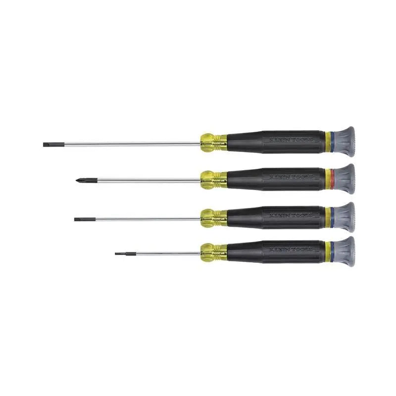 Klein Tools 85613 4 Piece Electronics Screwdriver Set w/ Rotating Caps Klein Tools