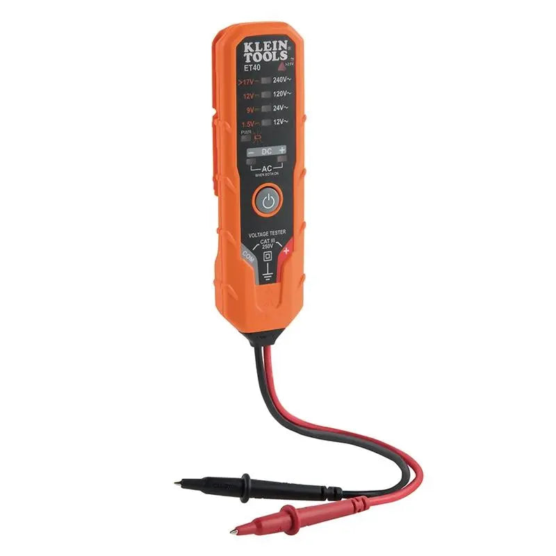 Klein Tools ET40 Electronic AC / DC Voltage Tester and DC Polarity /w Batteries Klein Tools