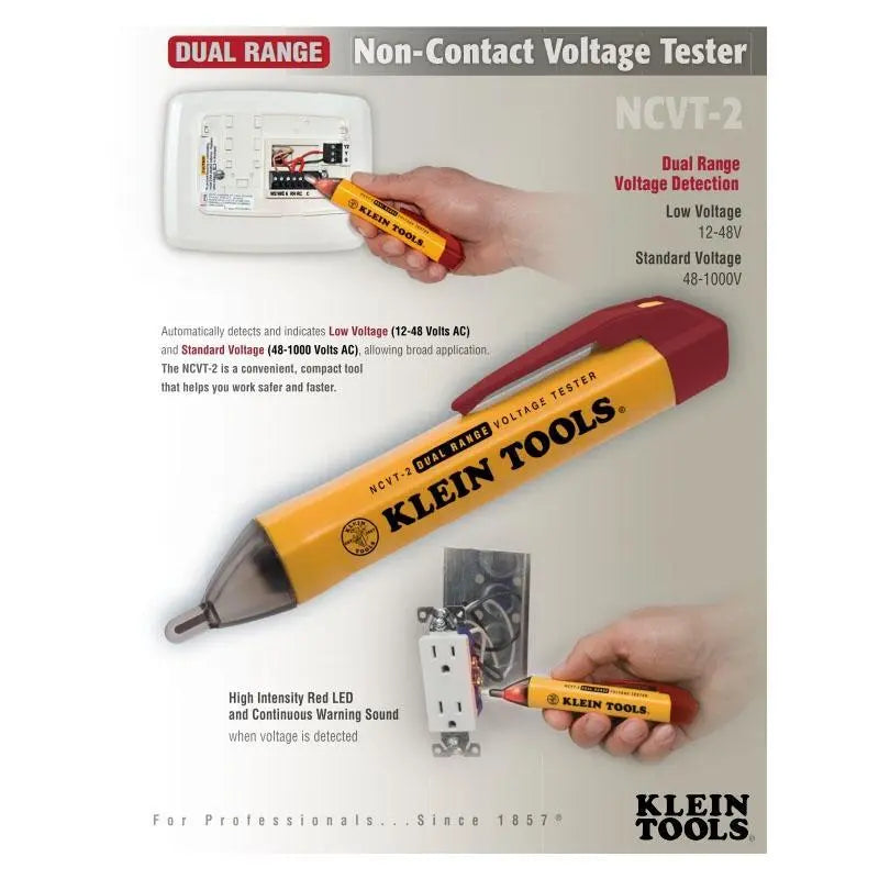 Klein Tools NCVT-2 Dual Range Non-Contact Electrical Voltage Tester Klein Tools