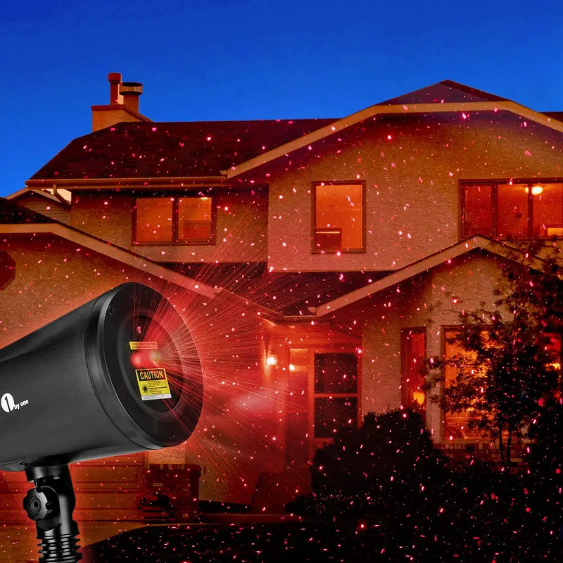 LED indoor Outdoor Christmas Laser Lights Projection Green Tree and Red Stars Waterproof Others