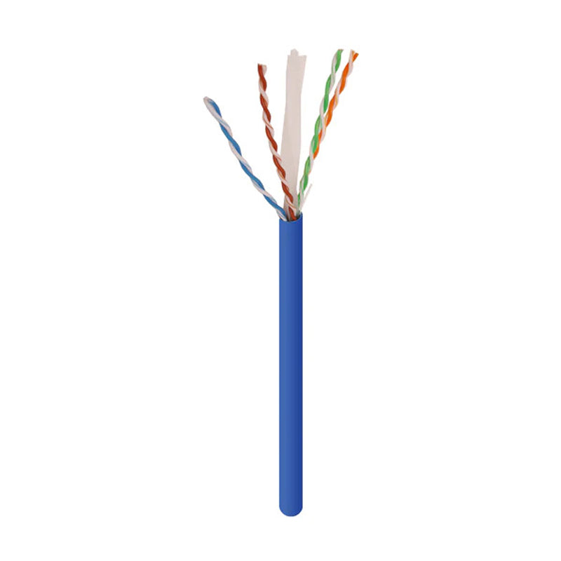CAT6 UTP Solid Network Ethernet Bulk 550MHz 23AWG LAN Blue 1000' Feet Cable
