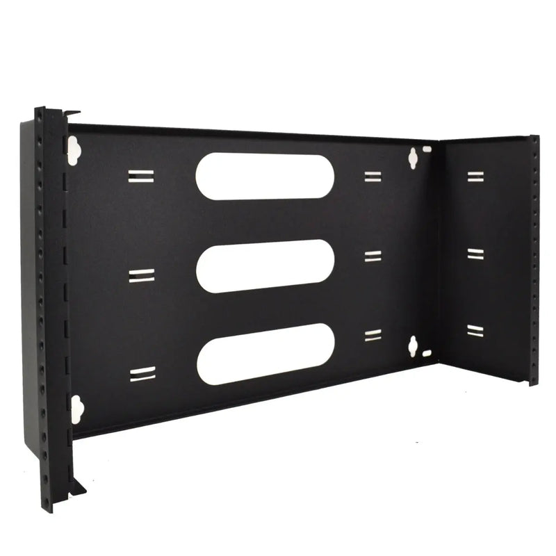 LOGICO WB6U19 19" Six Space 6U Steel Wall Mount Hinged Swing Out Patch Panel Bracket 6" Deep Logico