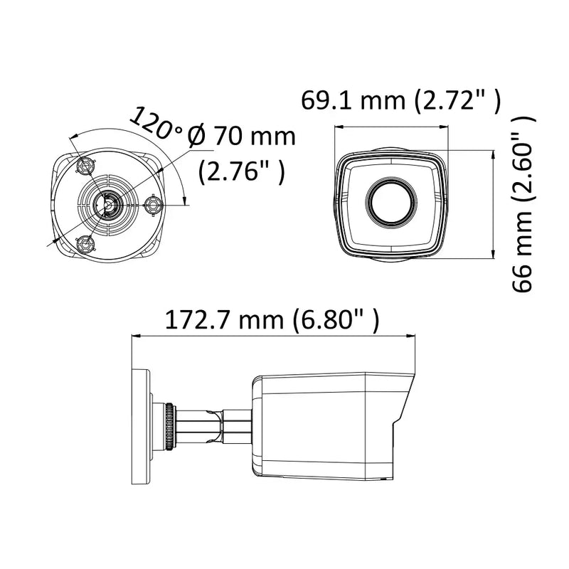 LTS CMIP8042-28 4MP Platinum Mini Bullet Network IP Camera - 2.8mm LTS