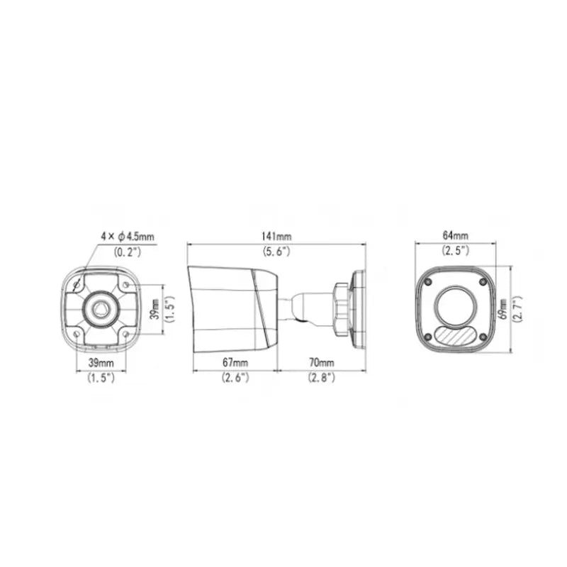 LTS VSIP8182W-28 8mp 4K IP67 IR LED Mini Fixed Bullet Network Camera LTS