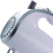Lightweight Five Speed Electric Ergonomic Handle Mixer with Stainless Steel Dual Beaters Mercury