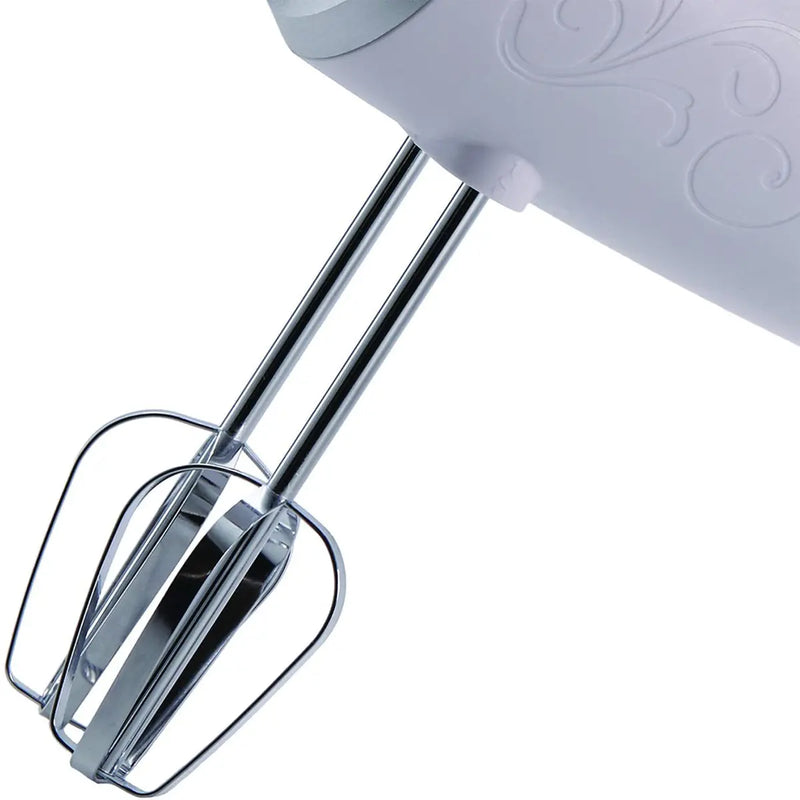 Lightweight Five Speed Electric Ergonomic Handle Mixer with Stainless Steel Dual Beaters Mercury