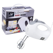Lightweight Five Speed Electric Handheld Mixer with Stainless Steel Dual Beaters Mercury