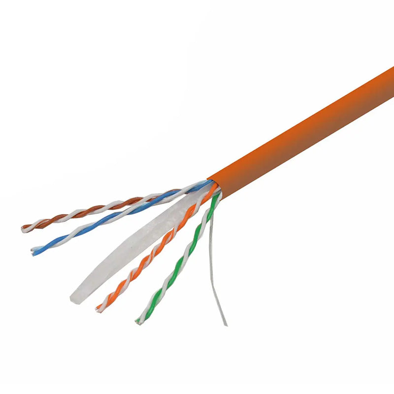 Logico C6EU2605 Cat6 UTP CCA Cable Orange 8C CCA Solid 23AWG 550Mhz 1000 Ft. Logico
