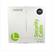 Logico PLC4508 500 Ft 18/8 AWG Stranded Shielded  CL2 Speaker Wire Security Cable White Logico