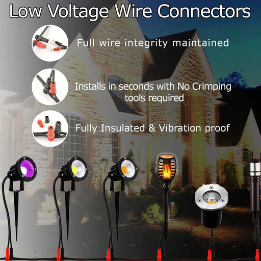 Low Voltage Quick Disconnect 12-16 Gauge Piercing Connectors for Landscape Lights The Wires Zone