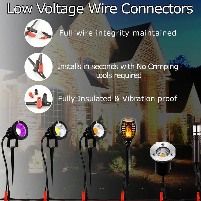 Low Voltage Quick Disconnect 12-16 Gauge Piercing Connectors for Landscape Lights The Wires Zone