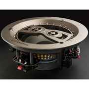 Lyric LS6.5DT 6.5 Dual Tweeter In-Ceiling Single Point Stereo Speaker with White Magnetic Edgeless Grille Lyric