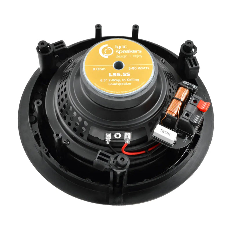 Lyric LS6.5S 6.5 2-Way 8 ohms 80W In-Ceiling Loudspeakers with Magnetic Grilles (Pair) Lyric