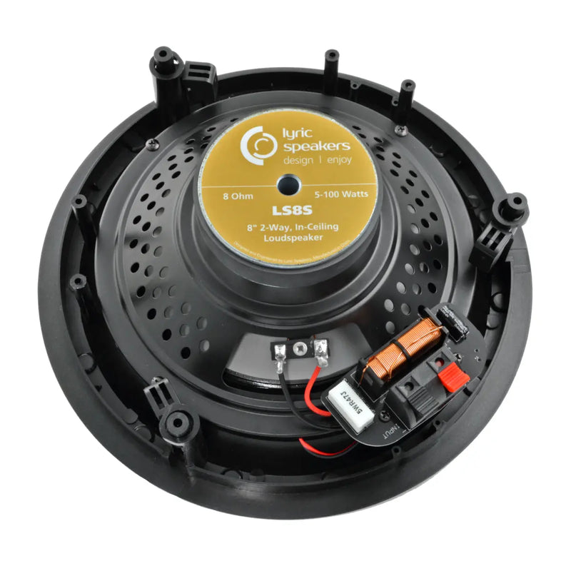 Lyric LS8S 8 2-Way 8 ohm 100W In-Ceiling Loudspeakers with Magnetic Grilles (Pair) Lyric