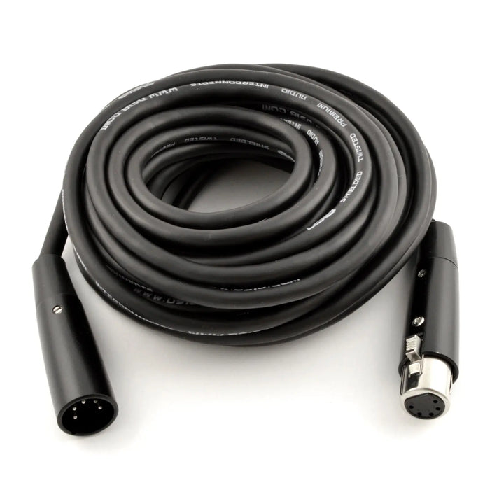 MADE BACKSTAGE Series 5 Pin Male to Female 25FT XLR Cable Black Others
