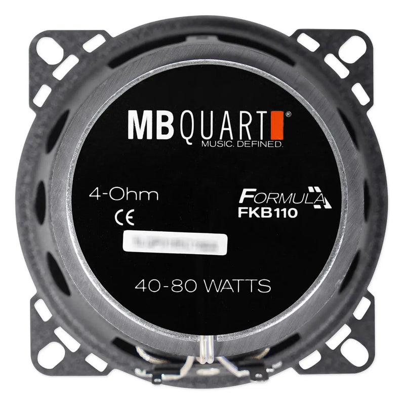 MB Quart FKB110 4" 2-Way 160 Watts Max Power 4 Ohms Coaxial Speakers (Pair) MB Quart