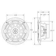 MB Quart NF1-116 Nautic Series 6-1/2" Shallow-mount Marine Speakers 80W (pair) MB Quart