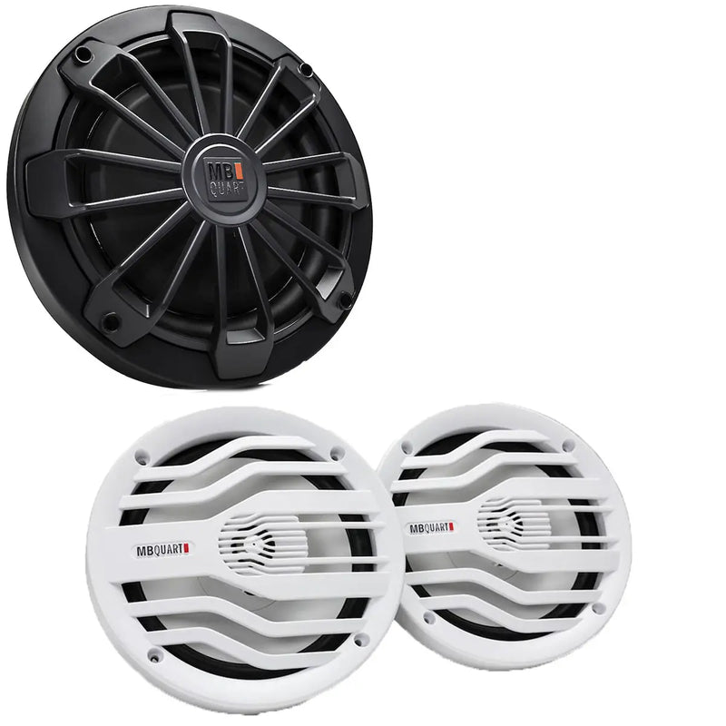 MB Quart NPW-254 10" Marine Subwoofer & NK2-116W 6.5" 2-Way Marine Speakers MB Quart