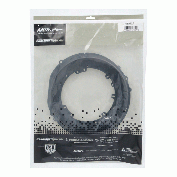 Metra 82-8602 6.5" Speaker Adapter Plate for Select Tesla Model X 2015-Up and Model S 2012 (Pair)