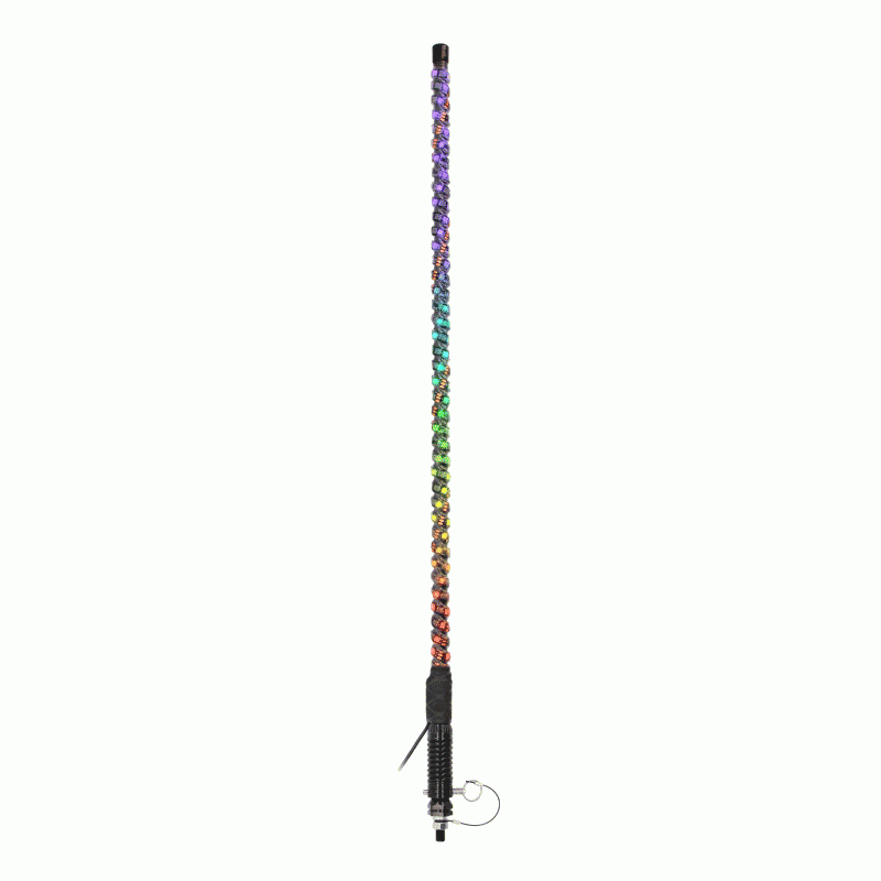 Metra MPS-CHWP-1 3 Feet Chasing RGB Whip Light IP67 w/ Controller for ATVs UTVs Vehicles