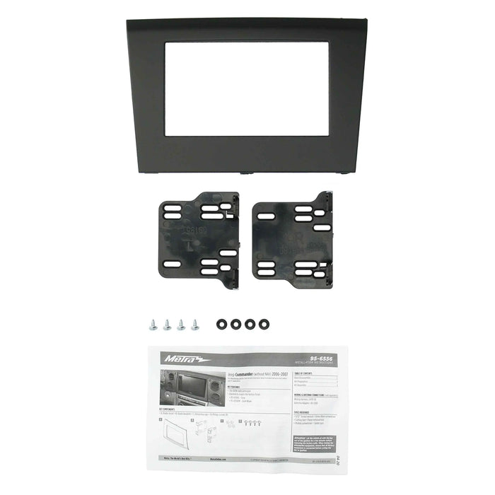Metra 95-6556G Double DIN Dash Kit For Select 2006-2007 Jeep Commander Vehicles- Gray Metra