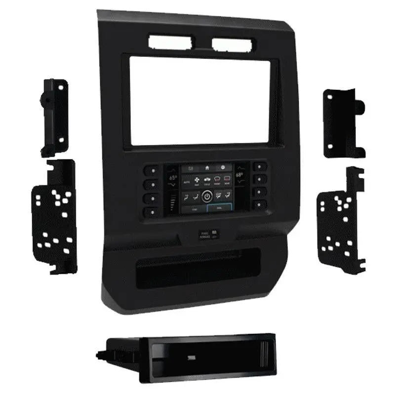 Metra 99-5834CH Single/Double DIN Dash Install Kit For Select Ford Trucks 2015-2018 Metra