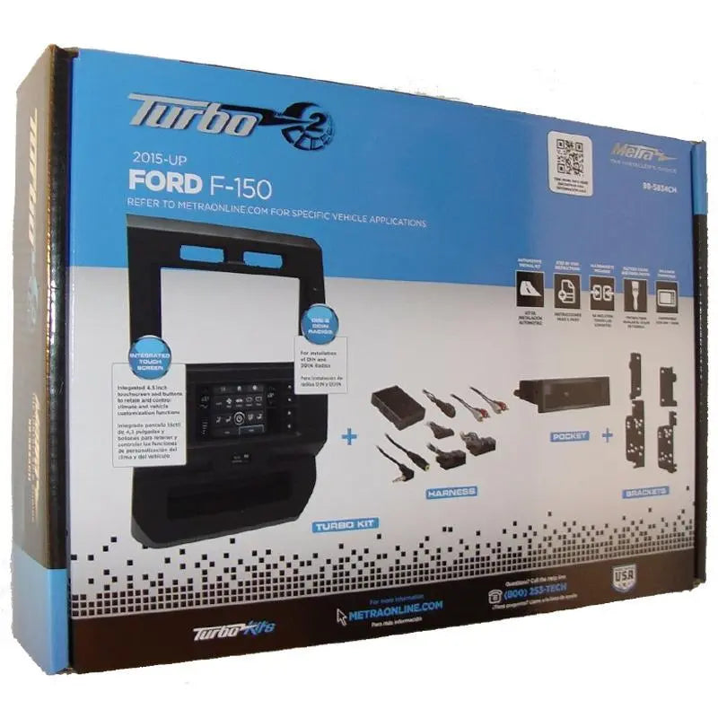 Metra 99-5834CH Single/Double DIN Dash Install Kit For Select Ford Trucks 2015-2018 Metra