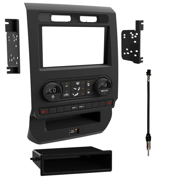 Metra 99-5849CH Single or Double DIN Dash Kit For Ford F-150 2015-2017 (with single-zone climate control) Metra