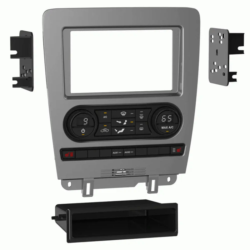 Metra 99-5853CH Single or Double DIN Dash Kit for FORD Mustang 2010-2014 (with single-zone climate controls) - TurboTactile Metra