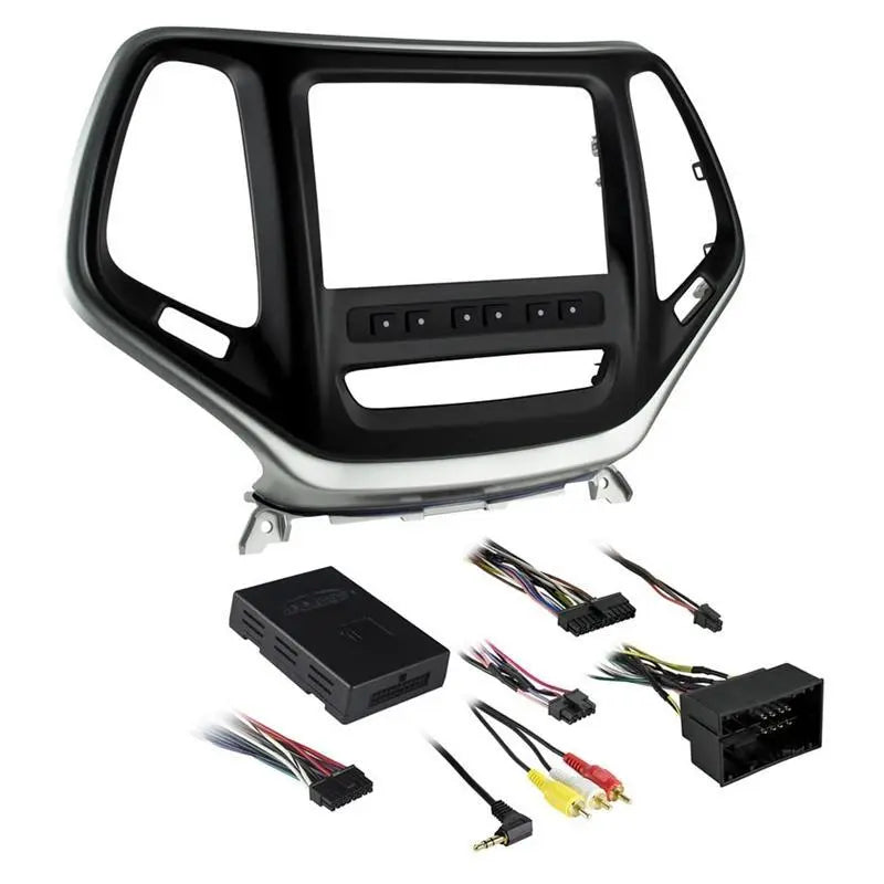 Metra 99-6526S Silver Double DIN Dash Kit for Select Jeep Cherokee Metra
