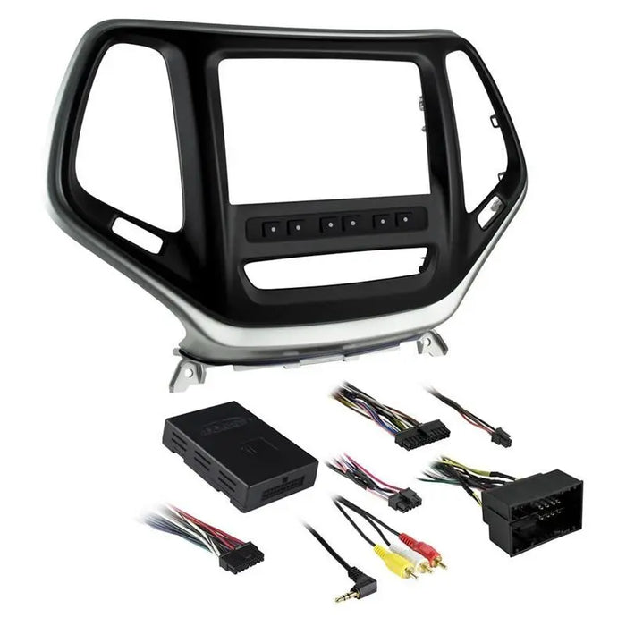 Metra 99-6526S Silver Double DIN Dash Kit for Select Jeep Cherokee Metra